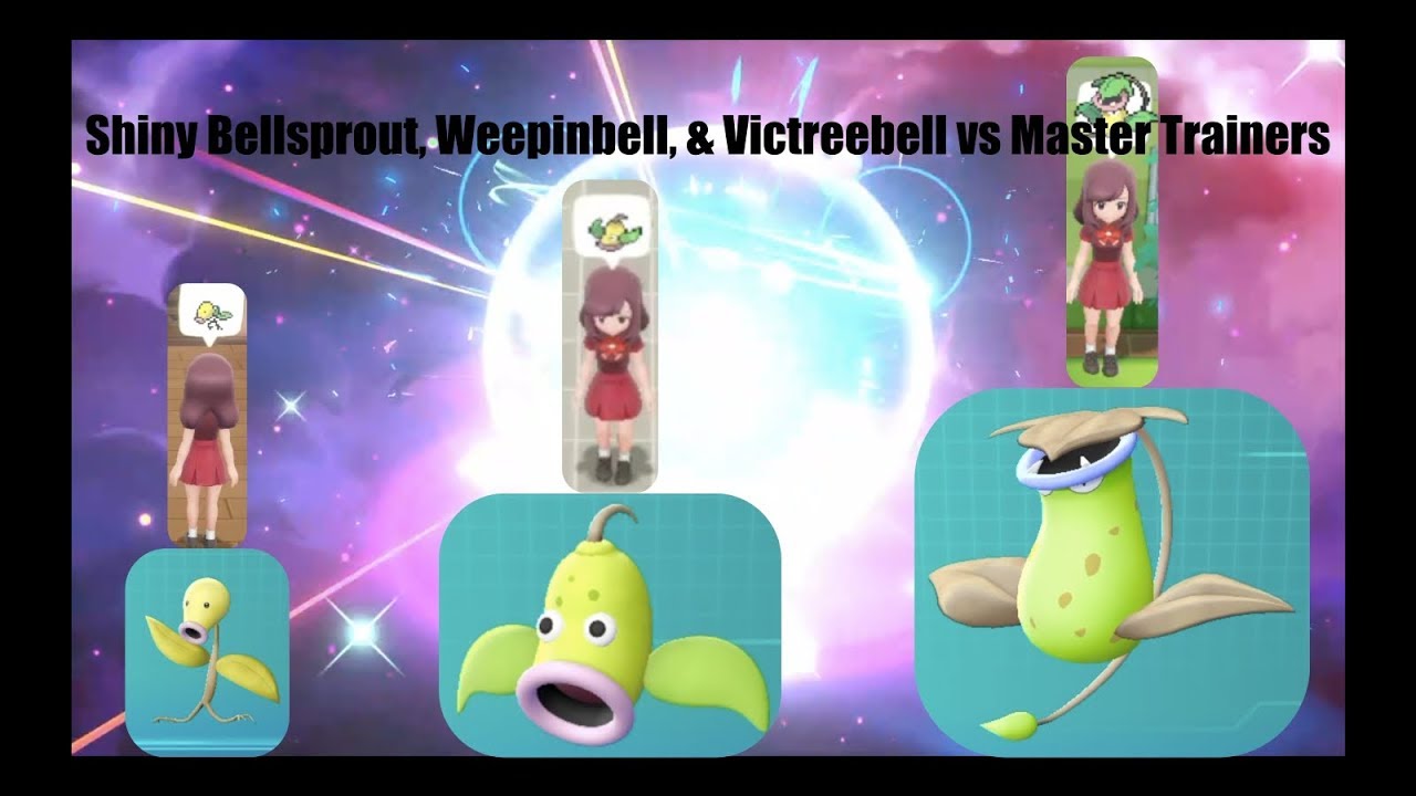Shiny Bellsprout Weepinbell And Victreebell Pokedex Evolutions And Master Trainers Youtube