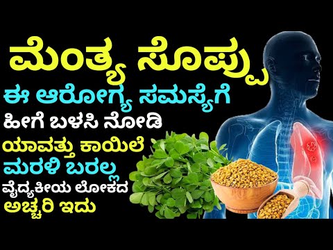 ಮೆಂತ್ಯ ಸೊಪ್ಪು ಆರೋಗ್ಯ ಸಮಸ್ಯೆಗೆ ಹೀಗೆ ಬಳಸಿನೋಡಿ | Kannada health tips