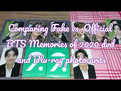 Comparison Guide 20 | Fake vs. Official BTS Memories of 2020 Dvd and Bluray  photocards