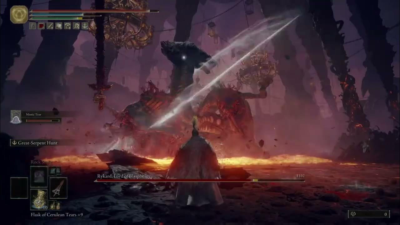 ELDEN RING Shardbearer Rykard Easy Win with SerpentHunter Spear