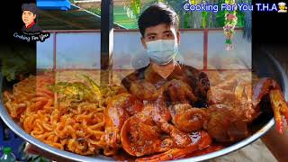 'Spicy ပင်လယ်စာဗန်း'ချက်နည်း🔥 (How to cook Spicy Seafood Tray) CookingForYou T.H.A  Video