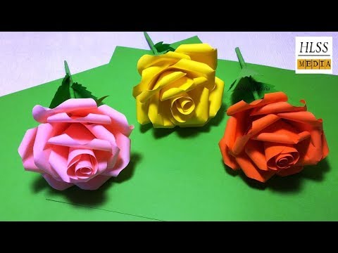 Diy Rose Paper Flower How To Make Rose Paper Flower Easy