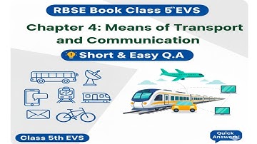 RBSE Book Class 5th EVS | Chapter 4 Means of Transport and Communication | Short & Easy | Q&A 