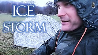 Hiking in an ICE STORM & MRE Lunch