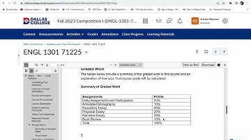Fall 2023 ENGL 1301 8 Weeks