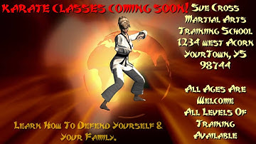 FREE Explaindio 2.x Kung Fu / Karate Girl Slide Template 01