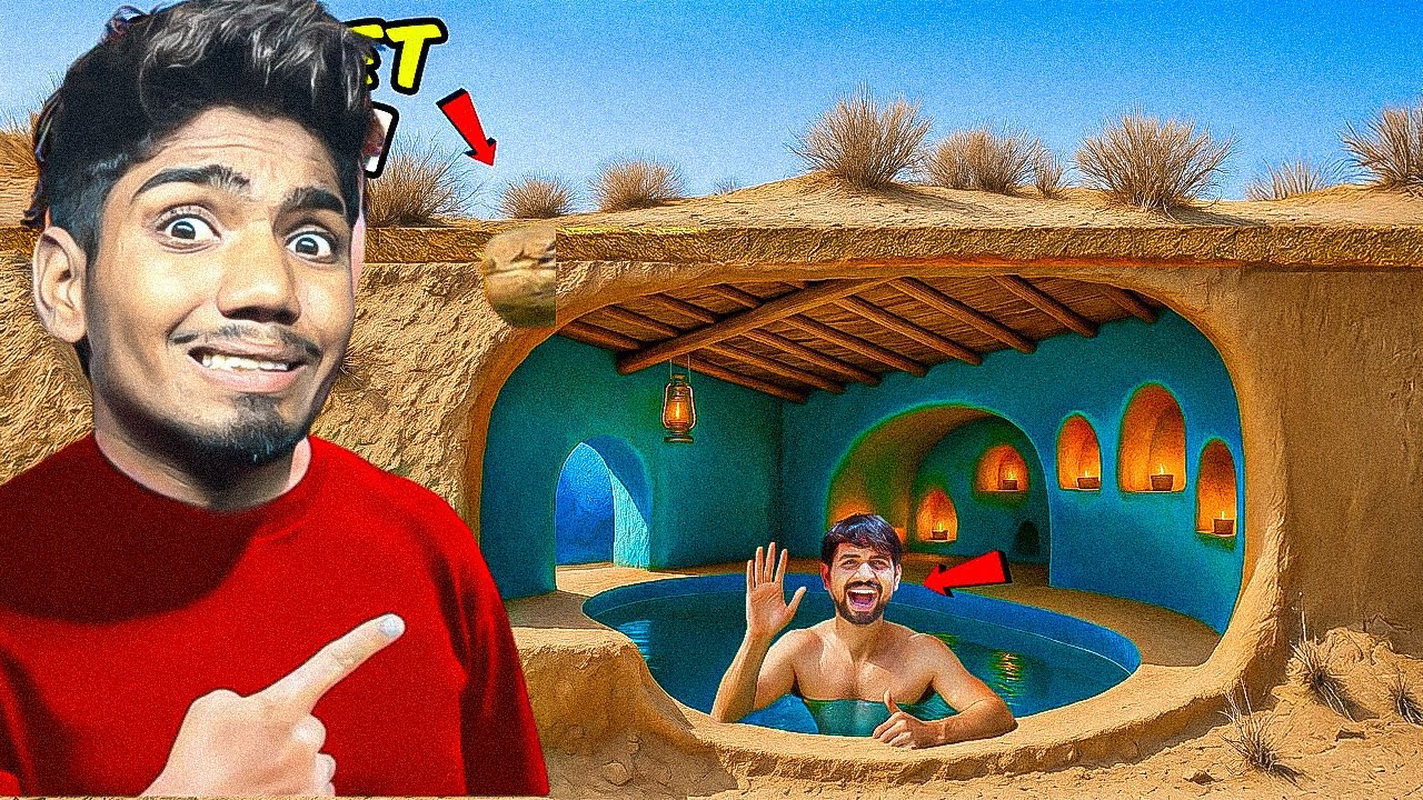 We build a secret Underground swimming pool with 