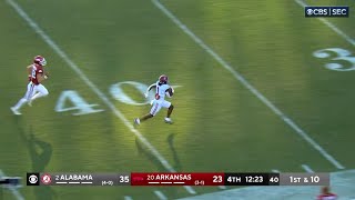 Alabama RB Jahmyr Gibbs 72 yard touchdown run vs Arkansas