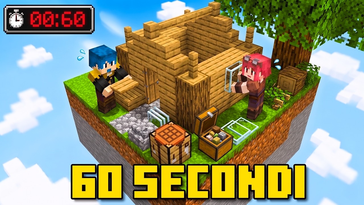 Hai 60 SECONDI per COSTRUIRE una CASA! - Minecraft
