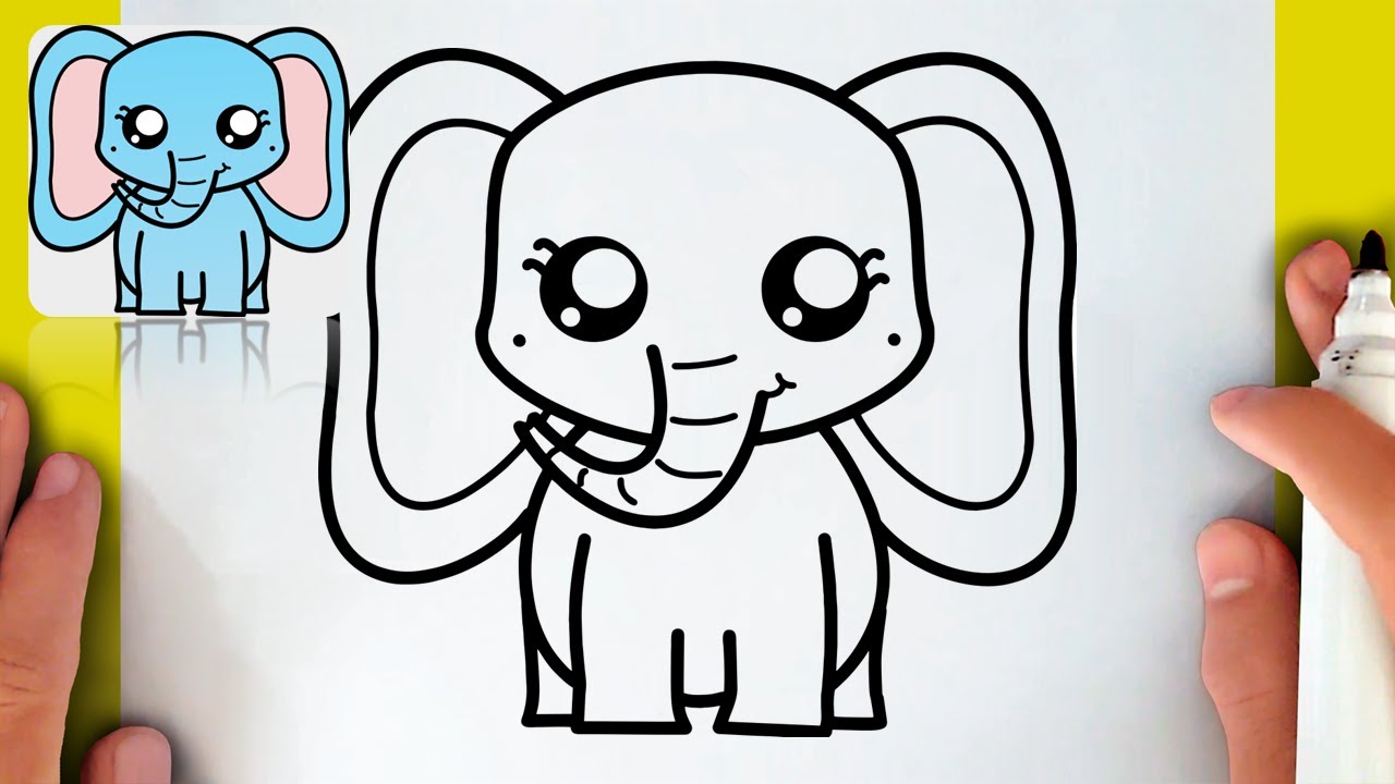 HOW TO DRAW A CUTE ELEPHANT - YouTube