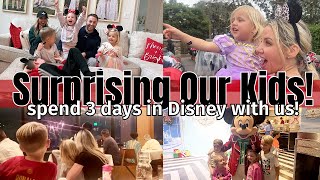 SURPRISING OUR KIDS // 3 DAYS IN DISNEY WORLD // BEASTON FAMILY VIBES