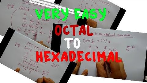 octal to hexadecimal |  very easy