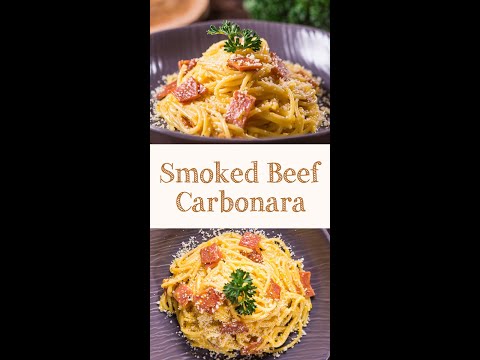 Smoked Beef Spaghetti Carbonara
