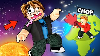 ROBLOX CHOP GOT SLAPPED INTO THE SPACE WITH SLAP POWERS