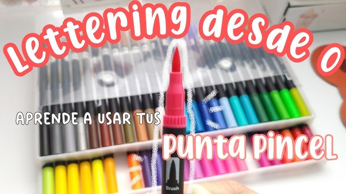 Plumones Punta Doble Pincel Profesional 32 Colores De Rotuladores Para  Lettering