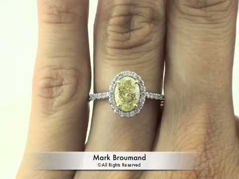 Oval yellow diamond engagement rings