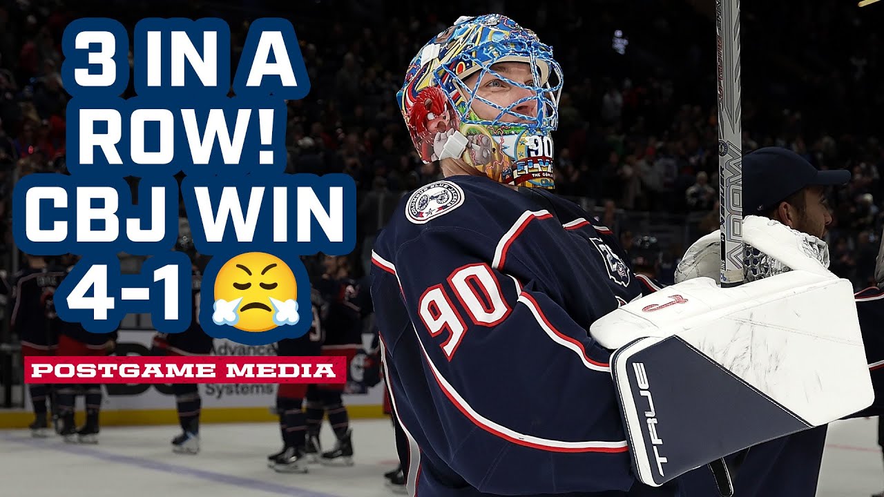 3 ПОДРЯД! 👊 «Коламбус Блю Джекетс» одержал победу над «Ванкувер Кэнакс» со счетом 4:1! | Послемат...