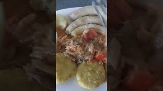 # Salt mackerel run down Jamaican style with butter dumplins not white dumplins check in family