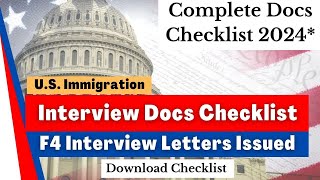 2024* Visa Interview Documents Checklist & F4 Interview Letters | Mumbai | NVC | USA