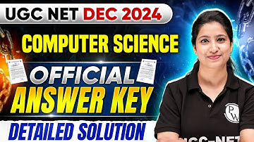 UGC NET Answer Key 2025 | UGC NET Jan 2025 Answer Key | UGC NET Computer Science Answer Key | PW