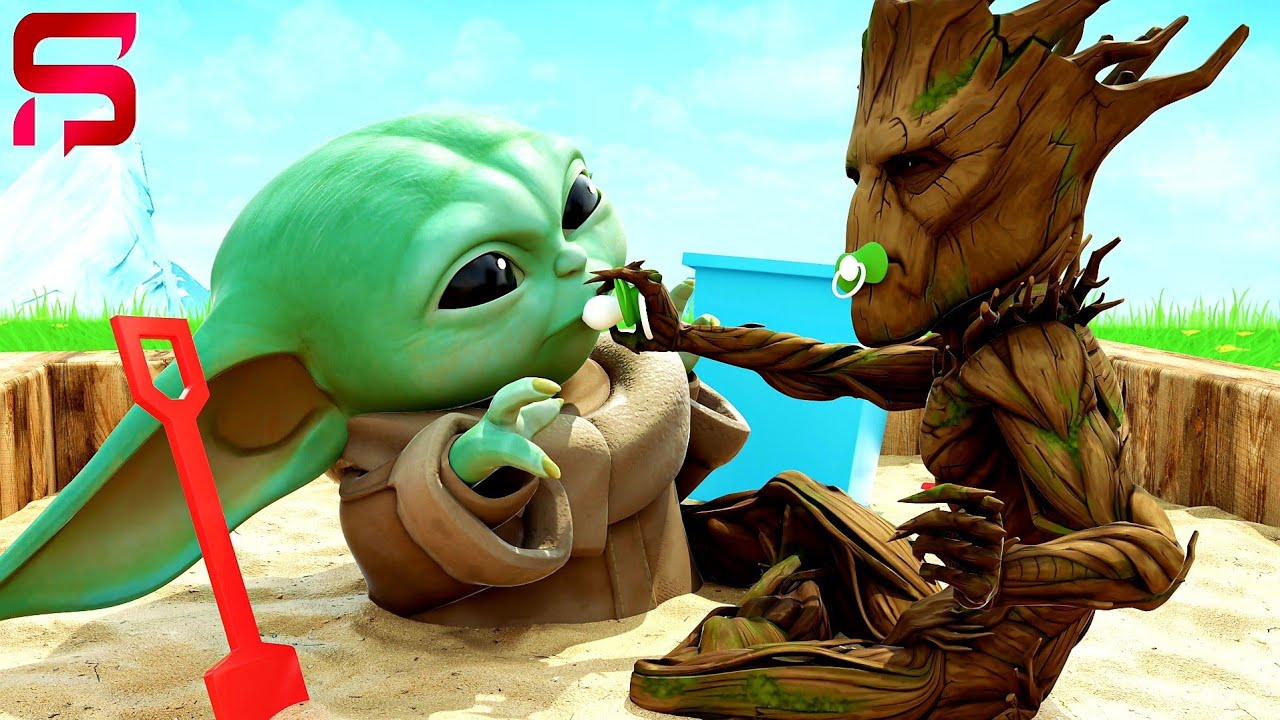 BABY YODA VS BABY GROOT BEST FRIENDS FIGHT.... ( Fortnite ) YouTube