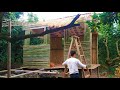 COMPLETE My free life in the wild for 11 days - I build a bamboo house and take care of a little dog