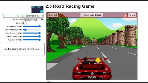 2 5D Road Racing Game using JavaScript
