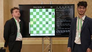 Alireza Firouzja and Hans Niemann analyse their game in the live broadcast | FIDE Grand Swiss