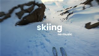 Backcountry Powder Skiing - No Music - POV - 1 Hour