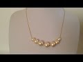 コットンパールとボールチェーンネックレスの作り方