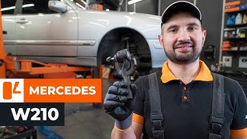 How to change tie rod end MERCEDES W210 [TUTORIAL AUTODOC]