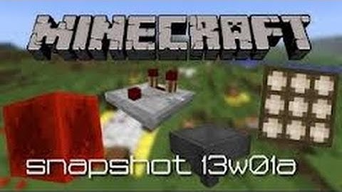 Snapshot 13w01a Redstone update!