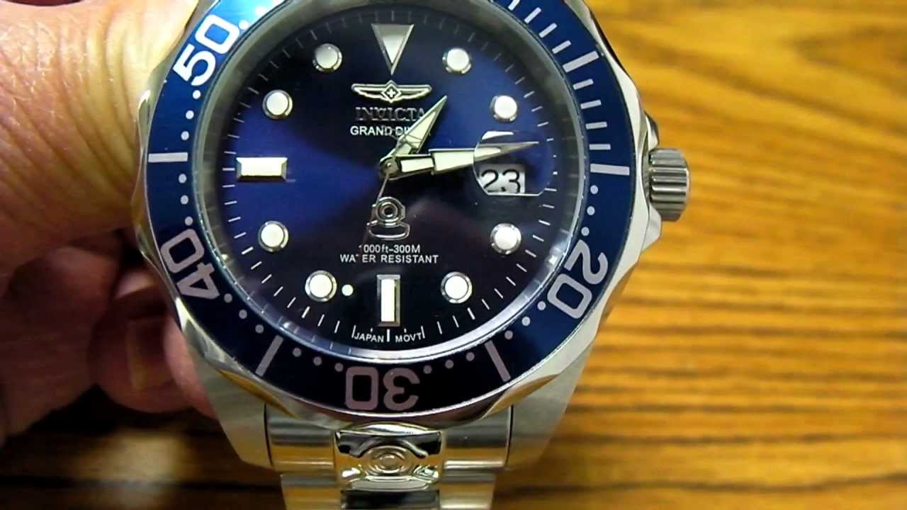 Invicta Grand Diver 3045 Automatic Watch with Seiko NH35A Movement - YouTube