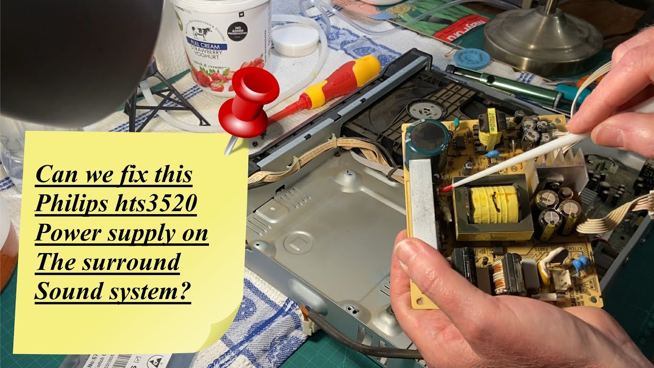 Philips hts3520 surround sound system power supply repair #electronics