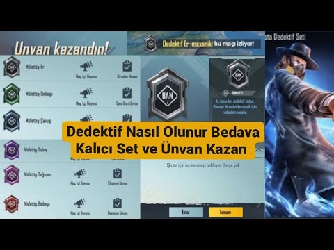 Dedektif Ünvanı ve Seti Nasıl Alınır  Dedektif Nasıl Olunur Pubg Mobile İncelenecek Video Yok Sorunu