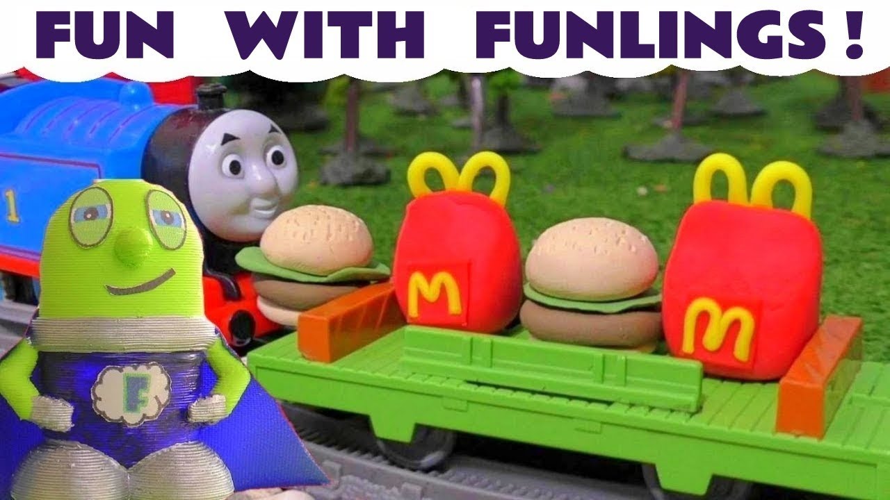 The Funlings The Funlings at McDonalds Stories with Toy Trains - YouTube