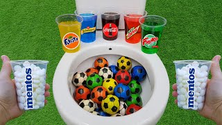 Football VS Popular Sodas !! Fruko, Coca Cola, Fanta, Mtn Dew, Schweppes and Mentos in the toilet