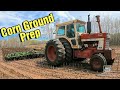 Working corn ground international 1066 field cultivating