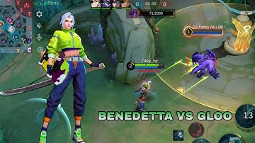 Benedetta vs Gloo In Exp Lane!!! Best Build Benedetta Damage!!! - Mobile Legends