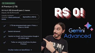 Novo Plano do Google One com GEMINI ADVANCED!!!