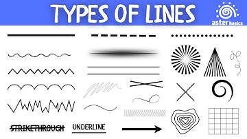Types of Lines | Lines for Art, Geometry Lines, Parallel, Perpendicular | Aster Basics #education