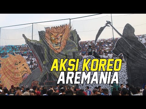 AKSI KOREO AREMANIA SAAT AREMA FC MENJAMU PERSEBAYA