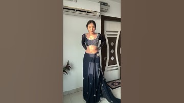 Black Saree💖 by Tanya mittal #black #blackpink #shorts #saree #blouse #sareelove #viral #wedding
