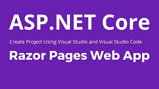 Razor Pages in ASP.NET Core - Create New Project in Visual Studio