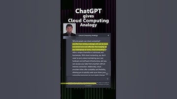 ChatGPT gives Cloud Computing Analogy