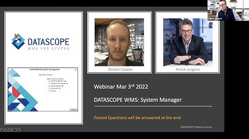 DATASCOPE WMS Webinar:  System Manager