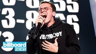 Logic Performs '1-800-273-8255' With Alessia Cara \& Khalid at 2017 MTV VMAs | Billboard News