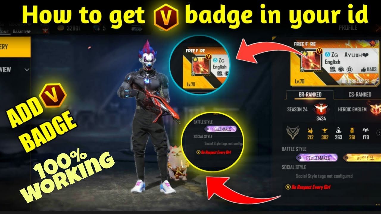 How To Get V Badge In Free Fire V Badge Kaise le V Badges Code V