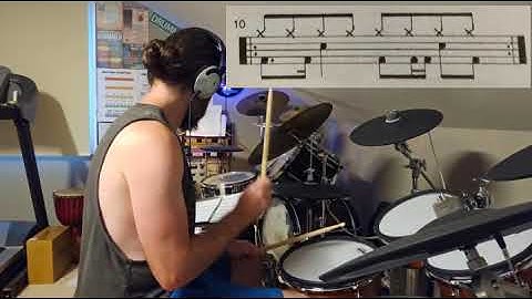 Tutorial series 3: 8th note with 16th note bass/snare drum grooves. Video: dotted note groove 10
