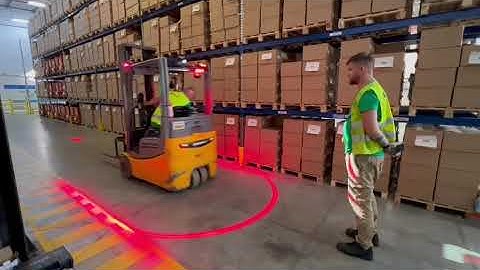 Pedestrian detection camera on Forklift with active function